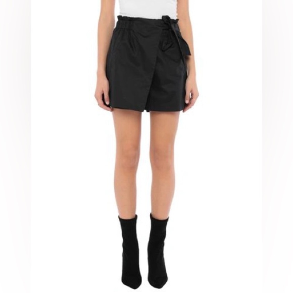 Molly Bracken Black Wrap Skort – High Waist Bow Detail – Size S